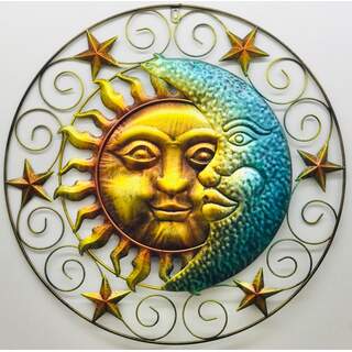 24” Gold/Blue Sun with Moon and Stars