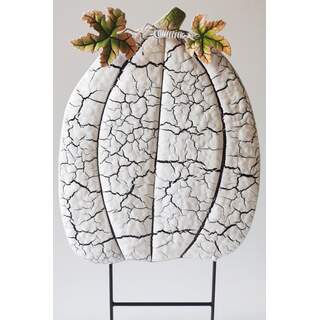 23”x12” White Pumpkin on Two Poles