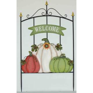 42”x26” Welcome Fence w/pumpkins
