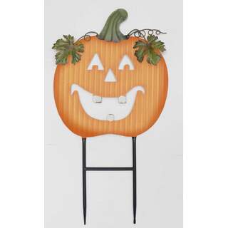 27”x16” Jack Face pumpkin on two poles
